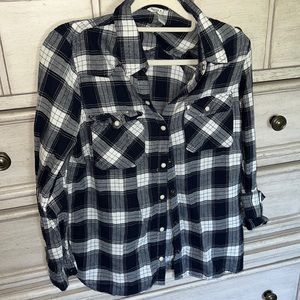 Forever 21 plaid button down top size small